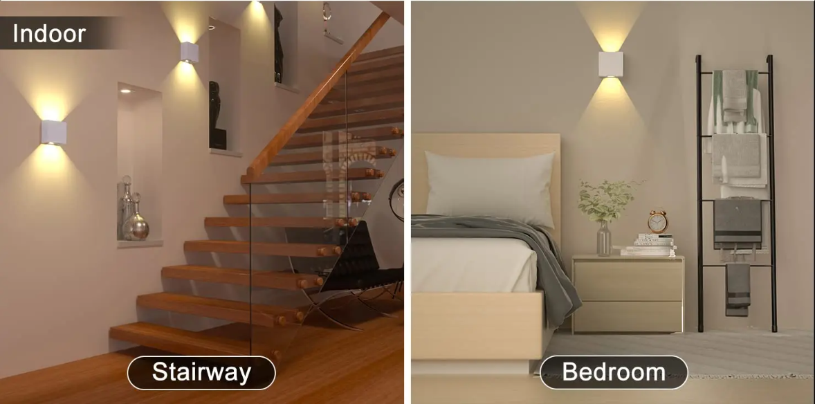 Aplique LED 6 W IP65 en Aluminio (Negro/Blanco) – Luz Cálida o Fría