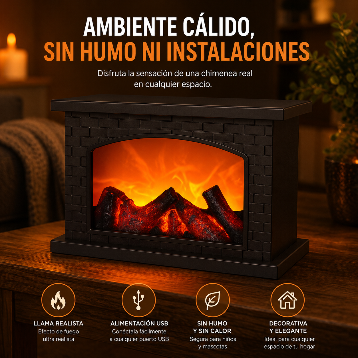 Chimenea LED Vintage CozyFire