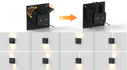 Aplique LED 6 W IP65 en Aluminio (Negro/Blanco) – Luz Cálida o Fría