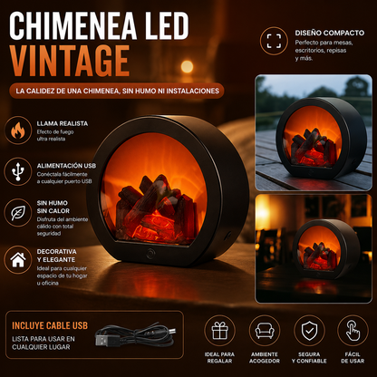 Chimenea LED Vintage CozyFire