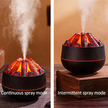 Humidificador Volcán — Llama y Niebla Relajante