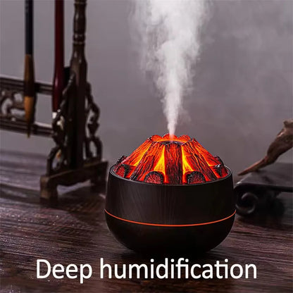 Humidificador Volcán — Llama y Niebla Relajante