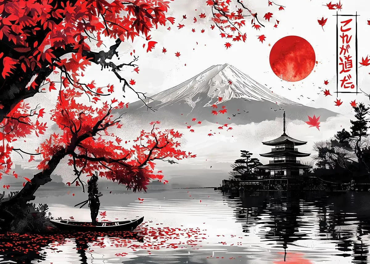 Paisaje Japonés en Lienzo