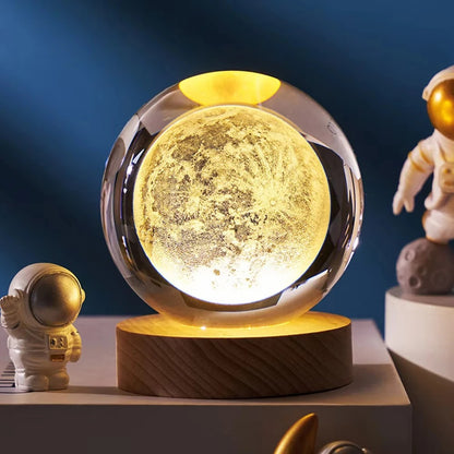 Lámpara Esfera de Cristal 3D Galaxia (USB)