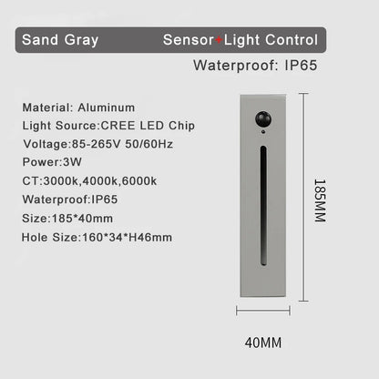 Aplique LED con Sensor de Movimiento 3 W Resistente al agua
