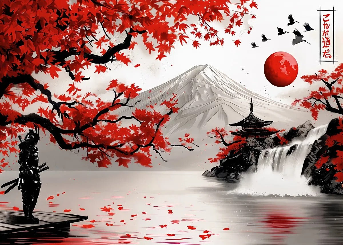 Paisaje Japonés en Lienzo