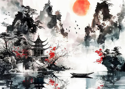 Paisaje Japonés en Lienzo
