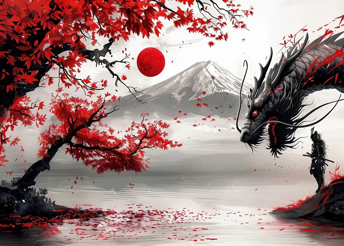 Paisaje Japonés en Lienzo