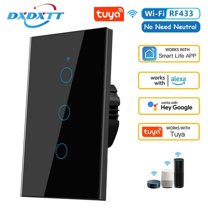 Interruptor Táctil Inteligente Wi-Fi (Control por App y Voz)