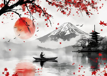 Paisaje Japonés en Lienzo