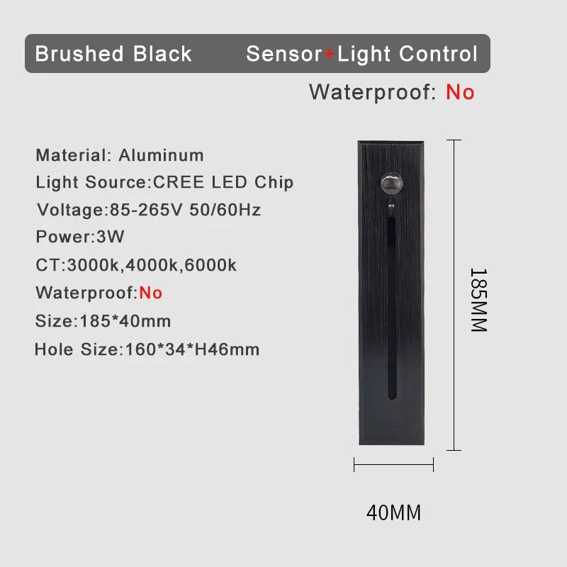 Aplique LED con Sensor de Movimiento 3 W Resistente al agua