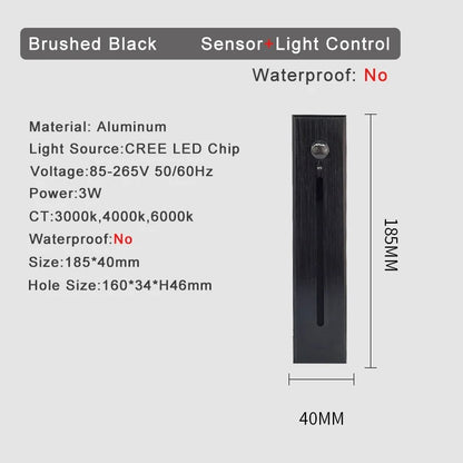 Aplique LED con Sensor de Movimiento 3 W Resistente al agua