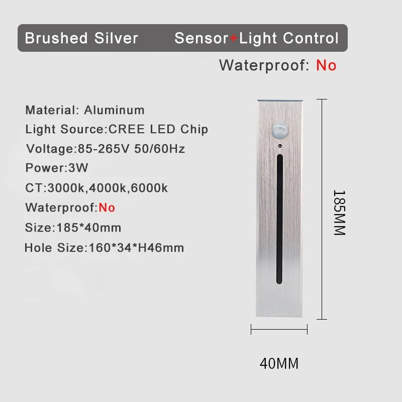 Aplique LED con Sensor de Movimiento 3 W Resistente al agua