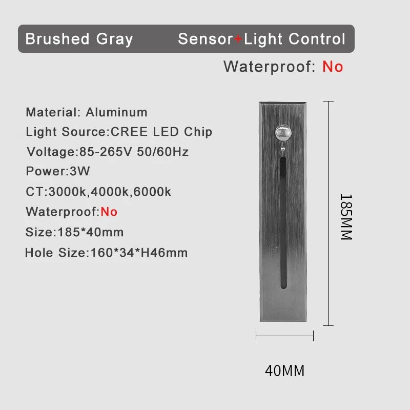 Aplique LED con Sensor de Movimiento 3 W Resistente al agua