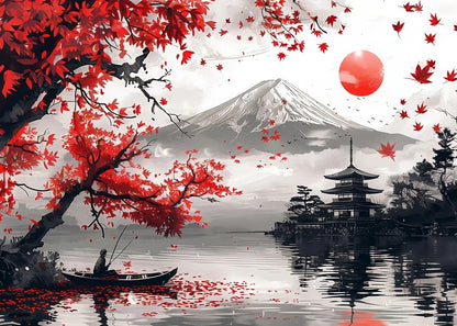 Paisaje Japonés en Lienzo