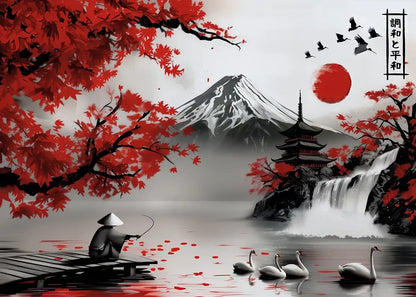 Paisaje Japonés en Lienzo
