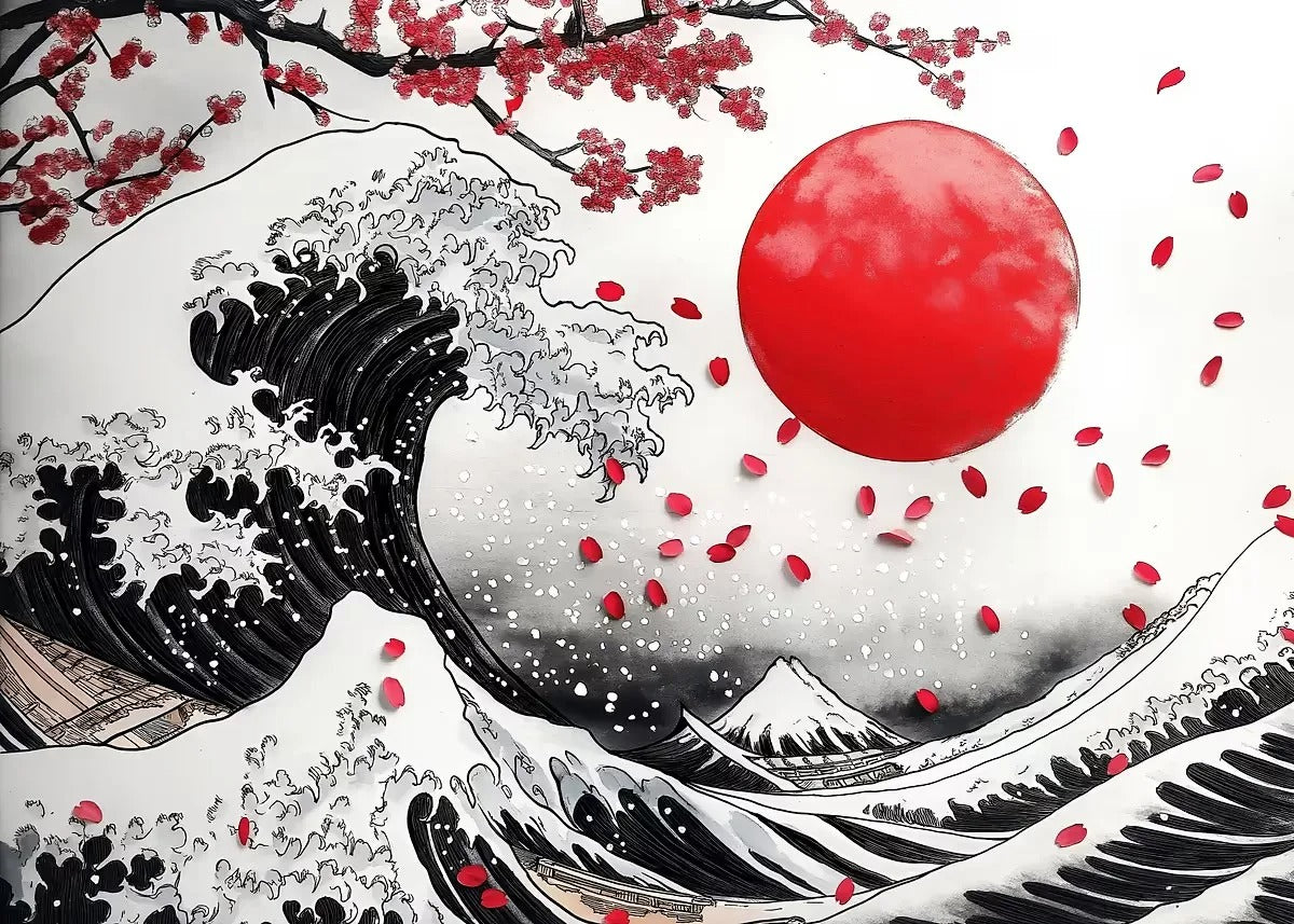 Paisaje Japonés en Lienzo