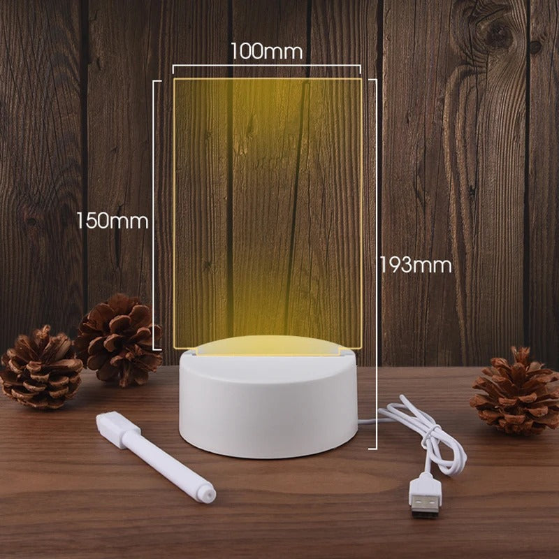 Lámpara Pizarra Acrílica LED (USB)