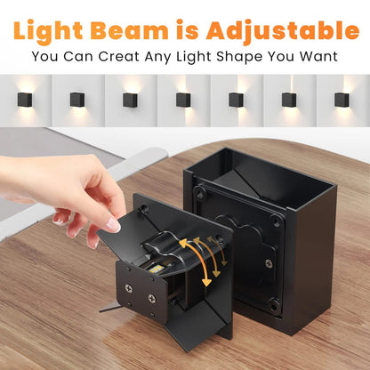 Aplique LED 6 W IP65 en Aluminio (Negro/Blanco) – Luz Cálida o Fría