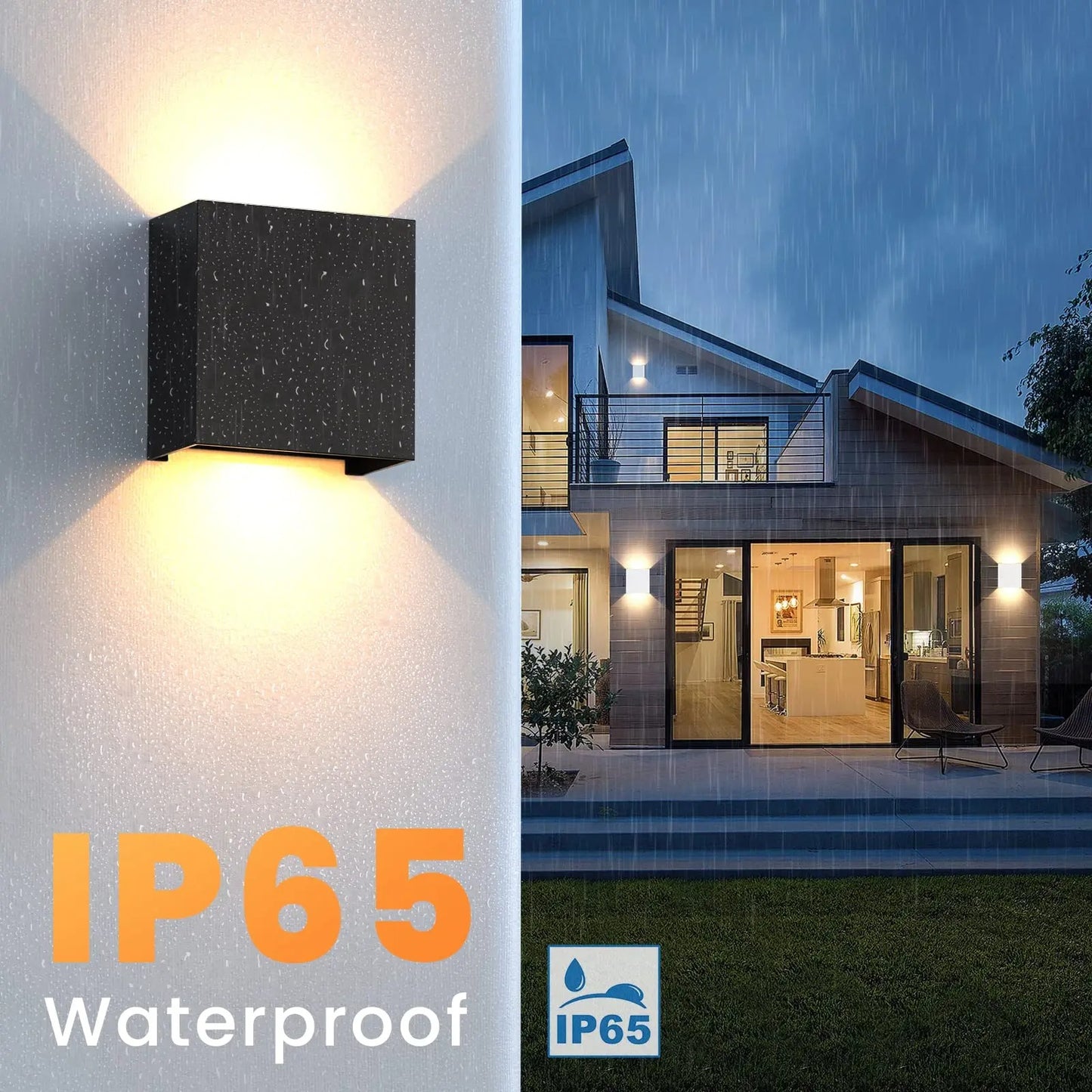 Aplique LED 6 W IP65 en Aluminio (Negro/Blanco) – Luz Cálida o Fría