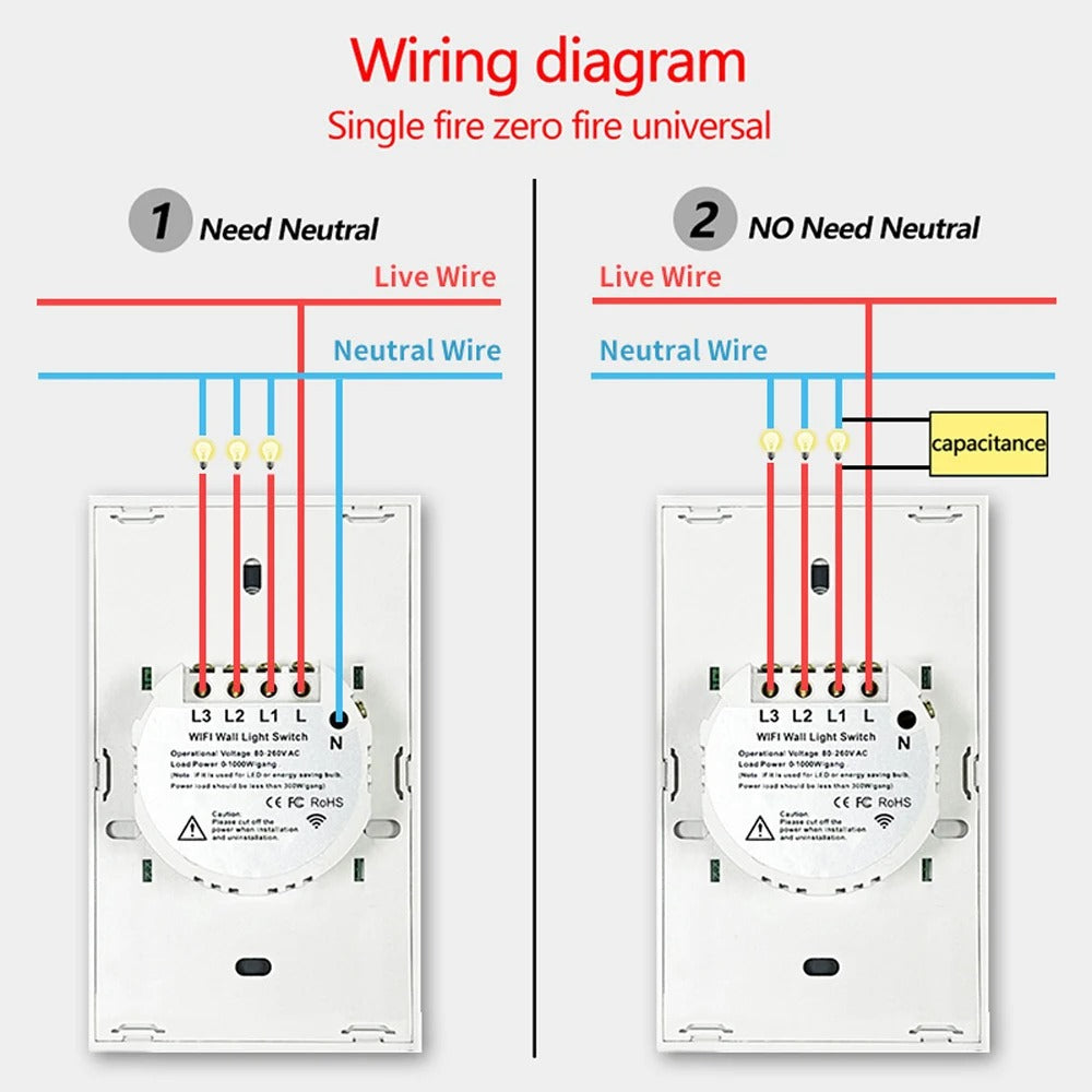 Interruptor Táctil Inteligente Wi-Fi (Control por App y Voz)