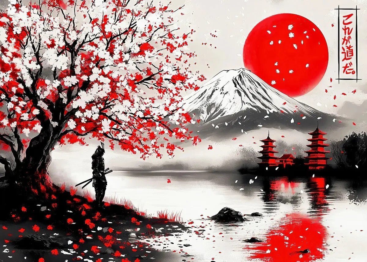 Paisaje Japonés en Lienzo