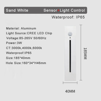 Aplique LED con Sensor de Movimiento 3 W Resistente al agua