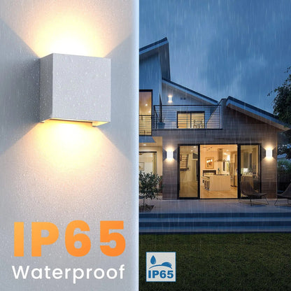 Aplique LED 6 W IP65 en Aluminio (Negro/Blanco) – Luz Cálida o Fría
